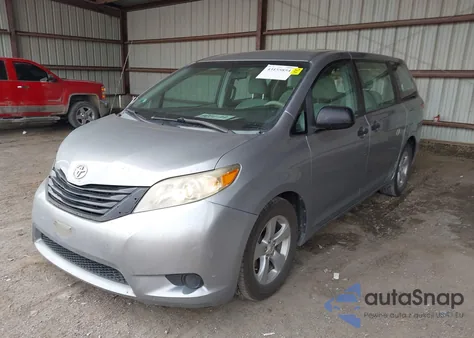 2011 Toyota Sienna Base V6 from USA, damaged, VIN 5TDZK3DCXBS096596
